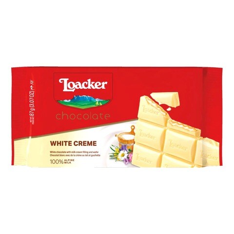 Loacker Chocolate Bar Specialty White Creme 87g