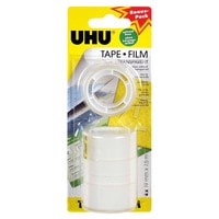 UHU Tape Film Clear 0.019x7.5m 4 PCS