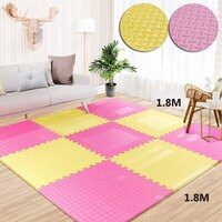 Uujuly 9Pcs 60*60cm Baby Play Mats, Non-Slip Kids Crawling Mat, Thicken Foam Mat, Soft Floor Foam Puzzle Mat, Interlocking Floors Tiles Used For Kindergarten Yoga Room Bedroom Living Room