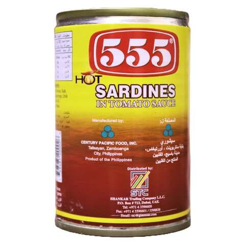 555 Hot Sardiness In Tomato Sauce 155g