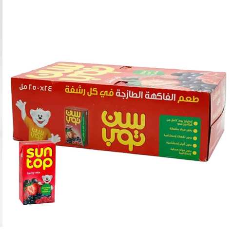 buy sun top juice berry mix flavor 250 ml 24 pieces online shop beverages on carrefour jordan