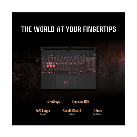Asus TUF Gaming Laptop FA507RE-HN052W AMD Ryzen&trade; 7 6800H, 16GB RAM, 512GB SSD, 15.6&quot;, Windows 11 Gray