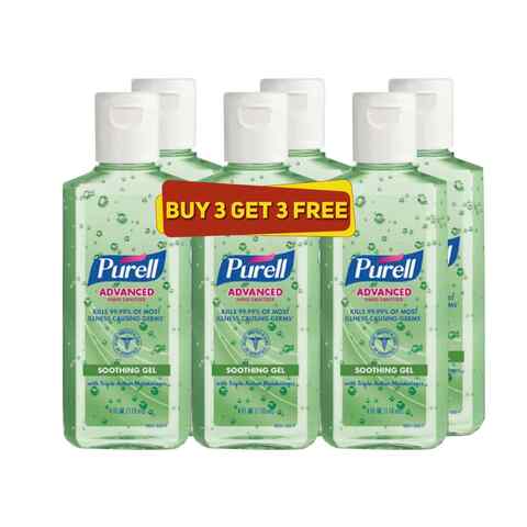 PURELL Advanced Hand Sanitizer Soothing Gel, Fresh Scent, 2 Fl Oz Flip-Cap Bottles - Pack Of 24 (9682-24-CMR)