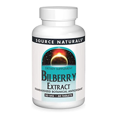 Source Naturals Bilberry Extract 60 Tablets 50 mg