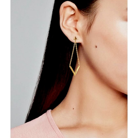 V hot sale long earring