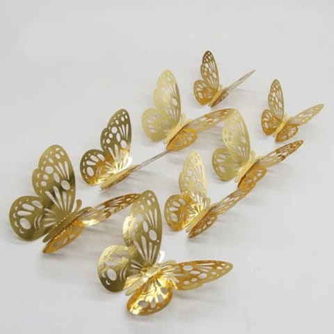 Deals For Less Luna Home Butterfly Sticker 12Pcs, 3D Double Layer Decoration For Wall