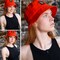 Biggdesign Moods Up Happy Bucket Hat For Women,  Cotton Wide Brim Beach and Summer Hat,  Packable Outdoor Cap, Orange Color