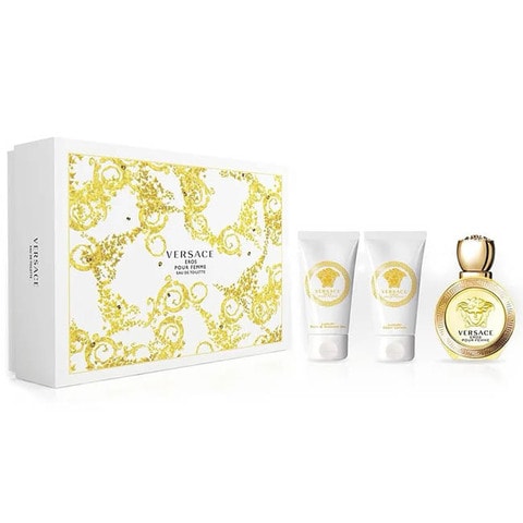 Buy Versace Eros Pour Femme 3pcs Gift Set (EDT 50ml + SG 50ml + BL 50ml ...