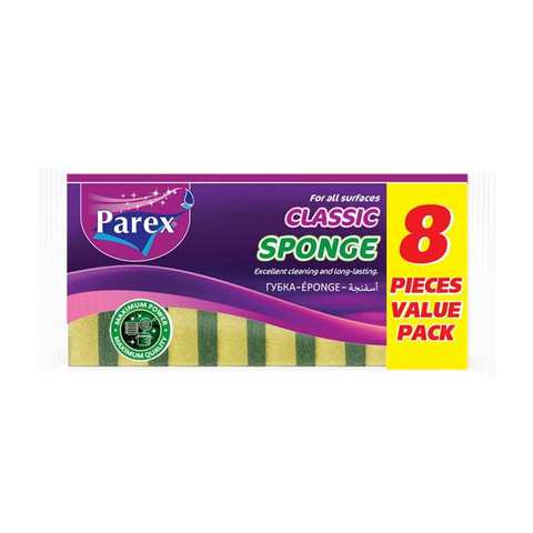 Parex Sponge Classic Green 8 Pieces