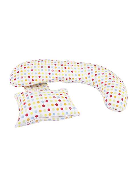 Moon Multi-Position Comfortable Pregnancy Pillow Cotton, Multicolour, 57X46X14cm