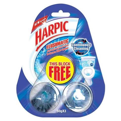 Harpic Flushmatic Toilet Rim Block Blue 50g Pack of 3 price in UAE ...