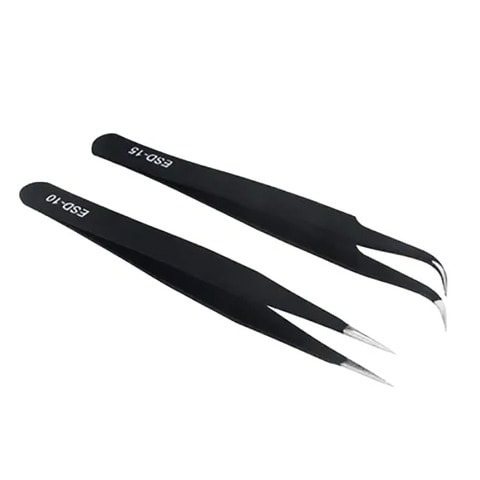 اشتري 2-Piece Nail Art Tweezers Black في الامارات