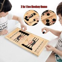 Aiwanto 2 in 1 Bouncing Chess Hockey Game Slingshot Board Game Slingshot Table Hockey Party Game Bouncing Chess Hockey Game