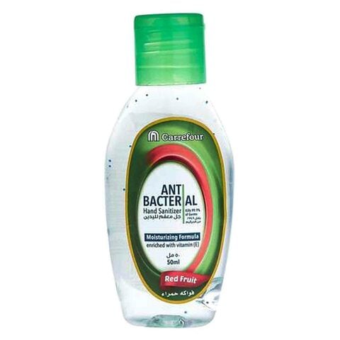 Carrefour Red Fruit Anti-Bacterial Hand Sanitizer Clear 50ml