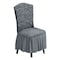 Woven Jacquard Stretch Fit Dining Chair Cover Grey