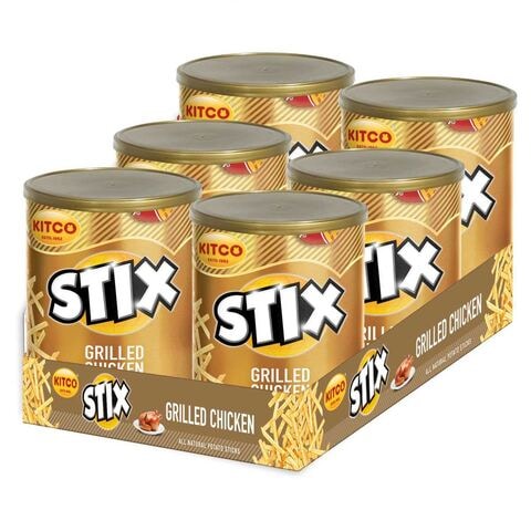 Buy Kitco Stix Grilled Chicken Potato Sticks 45g x Pack of 6 in Kuwait