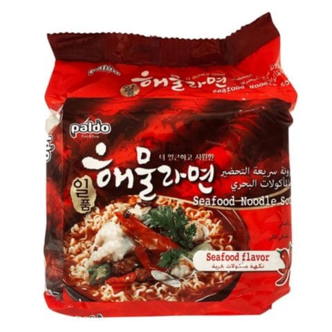 Paldo Seafood Noodles 120g Pack of 5