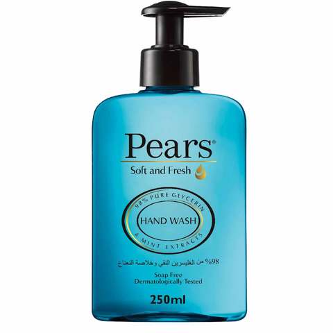 Pears Soft And Fresh Hand Wash With Mint Extracts And Pure Glycerin Blue 250ml