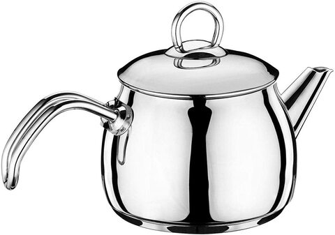 Hascevher Stainless Steel Teapot, Tea Kettle, Stove Top Tea Kettle, Teapot With Heat Resistant Handle - Cigdem (1.0 L)