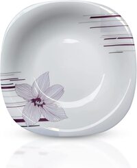 Royalford Opalware Dinner Plate RF11239 11.5&quot; White Plate With Elegant Floral Print Non-Toxic And Hygenic Food-Grade Material Dishwasher And Freezer Safe Serveware Dinnerware One Piece