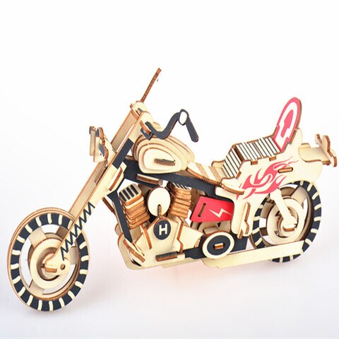 DIY 3D Wooden Puzzle- Motorcycle HD1