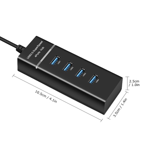 Generic-High Speed 4 Port USB 3.0 Multi HUB Splitter Expansion USB Hub for Desktop PC Laptop Adapter USB HUB