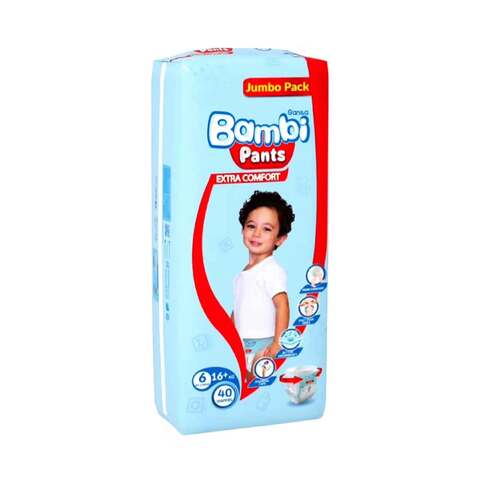 Buy Sanita Bambi Diaper Pants Jumbo Pack Xx Large Size 6 3+ Years 40 Count  +16 kg Online