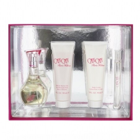 Paris Hilton Can Can for Women Set Edp 100ml + Edp 10ml + Body Lotion 90ml + Shower Gel 90ml