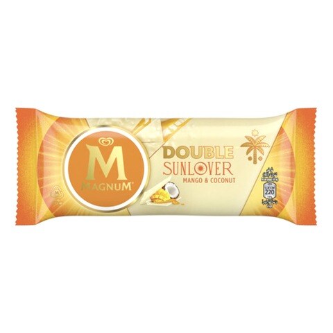 Buy Magnum Double Sunlover Mango Coconut Ice Cream 85ml Online - Shop ...