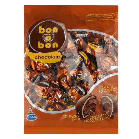 Bon O Bon Chocolate, Creamy Chocolate Filling, Rich Chocolate Filling,  Crunchy Wafer 450g
