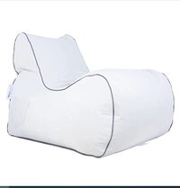 Bean Bag Chair Fully Comfortable and Relaxing With Full Beans Filling, Light Weight White, Bean Chair mm Tex