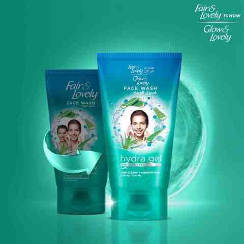 Glow &amp; Lovely Formerly Fair &amp; Lovely Face Wash With Aloe Vera Hydragel To Reduce Spots &amp; Blemishes 150ml