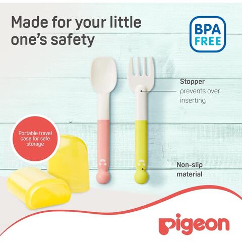 Pigeon Self Wean Spoon And Fork Set 03142 Multicolour Pack of 3