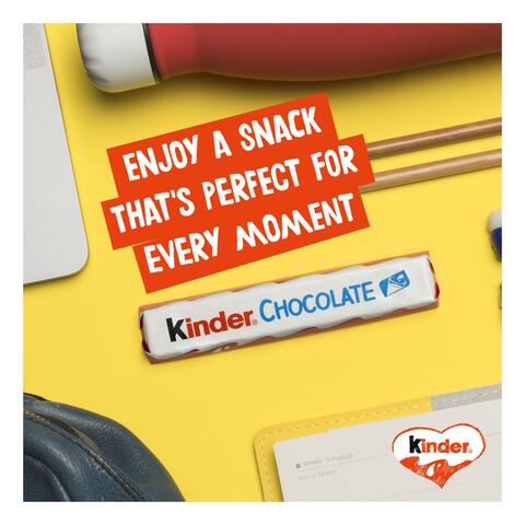Kinder Maxi Milk Chocolate Bars With Milky Filling 21g Pack of 11