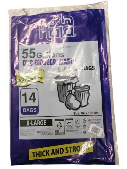 glad garbage bags xl 80x104cm fits 170 litre bins x18