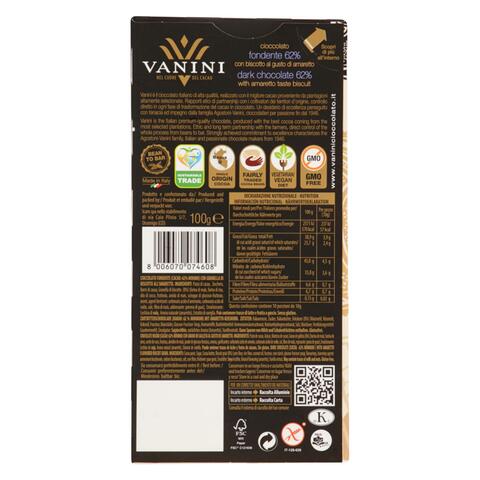 Vanini 62% Dark Cocoa With Amaretto Taste Biscuit 100g