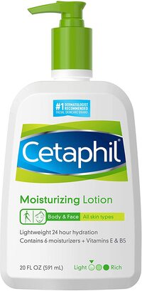 Cetaphil Moisturizing Lotion, 20 Fl Oz, Hydrating Moisturizer For All Skin Types, Instant Hydration Lasting Up To 24 Hrs, For Sensitive Skin, No Added Fragrance Dermatologist Recommended Brand