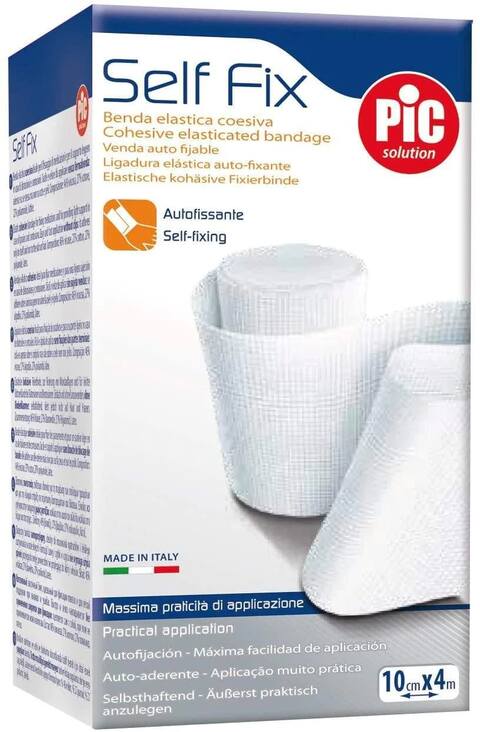 pic self-adhesive elastic bandage for fastening is easy and quick to make 10 cm cm x 4 m