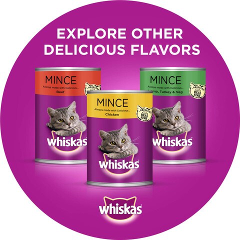 Whiskas Mince Chicken Wet Cat Food 400g