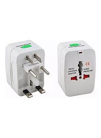 Marrkhor All-In-One International Travel Power Charger Universal Adapter Plug White