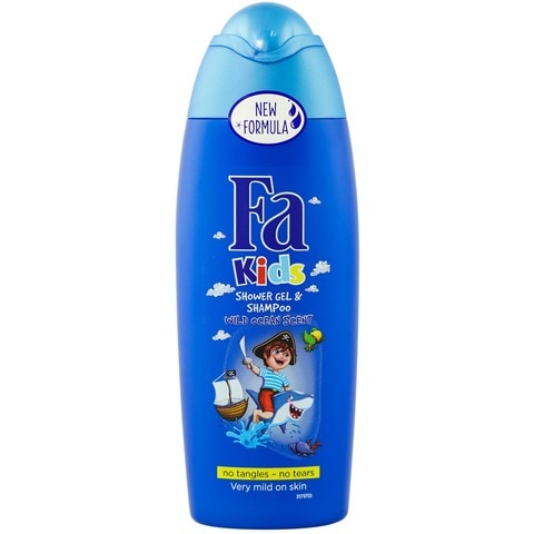 Fa Kids Shower Gel And Shampoo Wild Ocean Scent 250 Ml