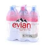 Buy Evian Natural Mineral Water 1L Pack of 6 in Saudi Arabia