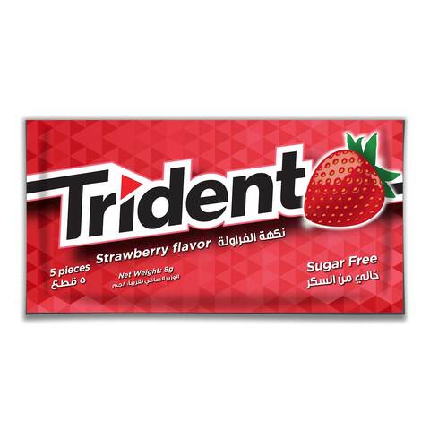 Buy Trident Strawberry Flavored Chewing Gum - 5 Count in Egypt