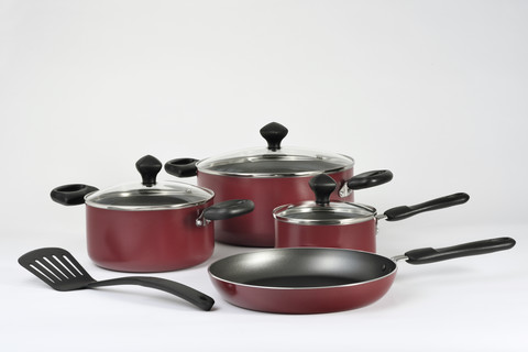 Prestige Non-Stick Cookware Set PR21952 Red And Black 8 PCS