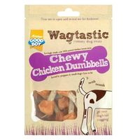 Good Boy Wagtastic Chewy Chicken Dumbbells Dog Food 90g