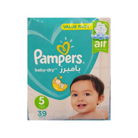 Buy Pampers Baby Dry Size 5, 11-15kg 39pcs Online