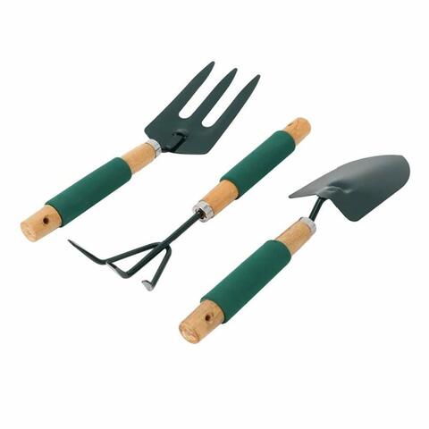 Garden Tool Set, Trowel, Hoe and Rake - For Planting, Transplanting, Aerating and clearing the Soil, Weeding and all essential gardening tasks