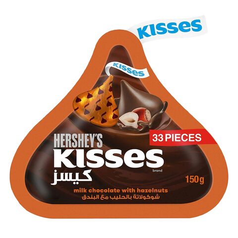 Hershey&#39;s Kisses Milk Chocolate With Hazelnut 150g x Pack of 2