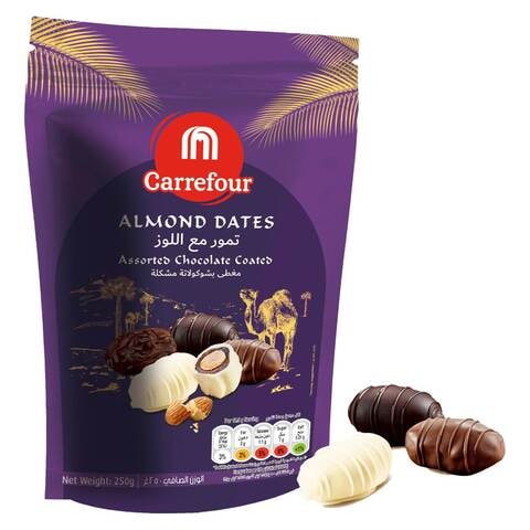 Carrefour Almond Dates With Chocolate Coated 250g