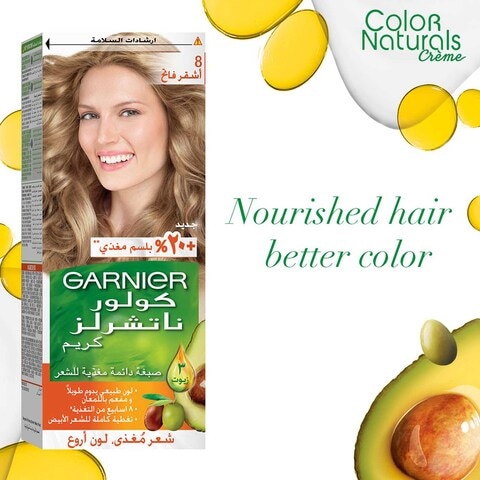 Garnier Color Naturals Creme Nourishing Permanent Hair Colour 8 Light Blonde